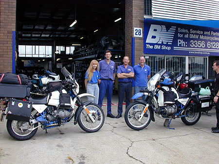 The boys that fixed our bikes in Brisbane 2003